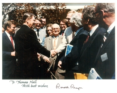 Ohio ACEP's then-President Elect, Dr. Tom Hall, represents ACEP at a White House press conference in 1982